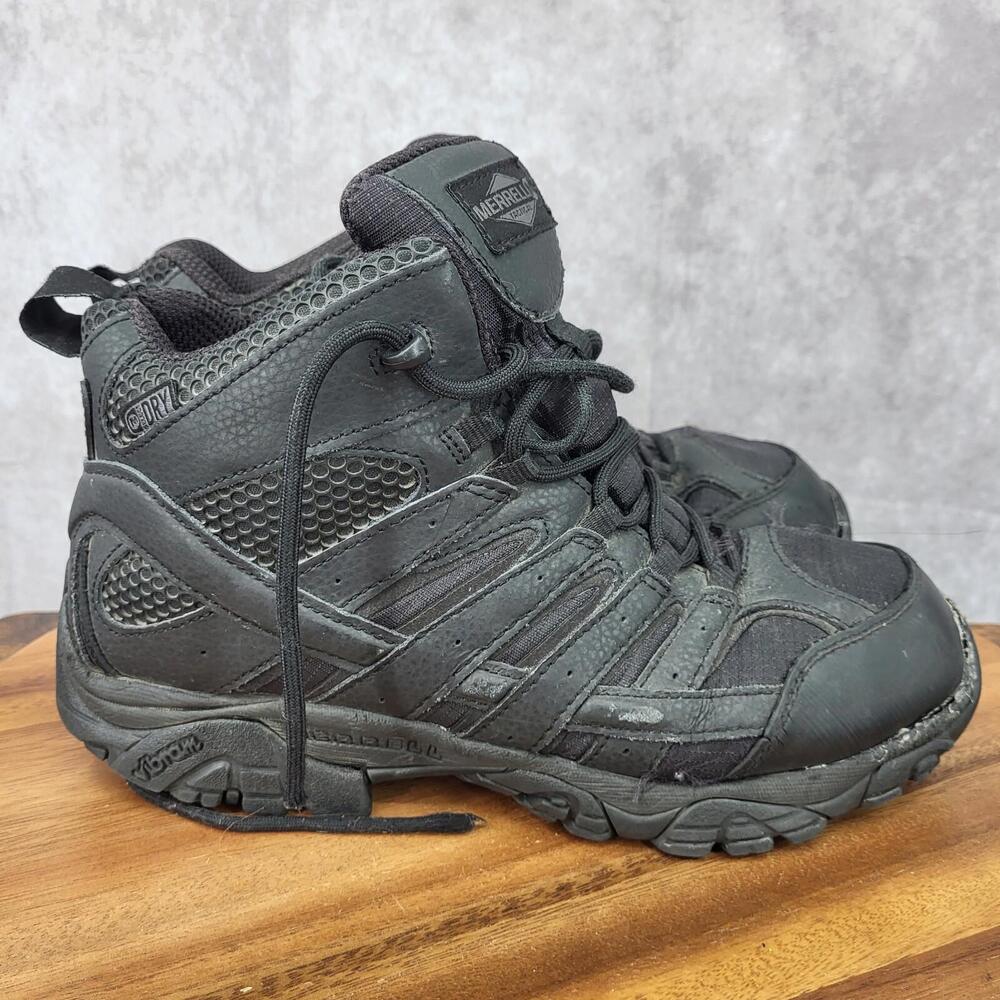 Merrell Moab 2 Tactical Combat Boots Mens 8 Black Waterproof Military‎ Shoes